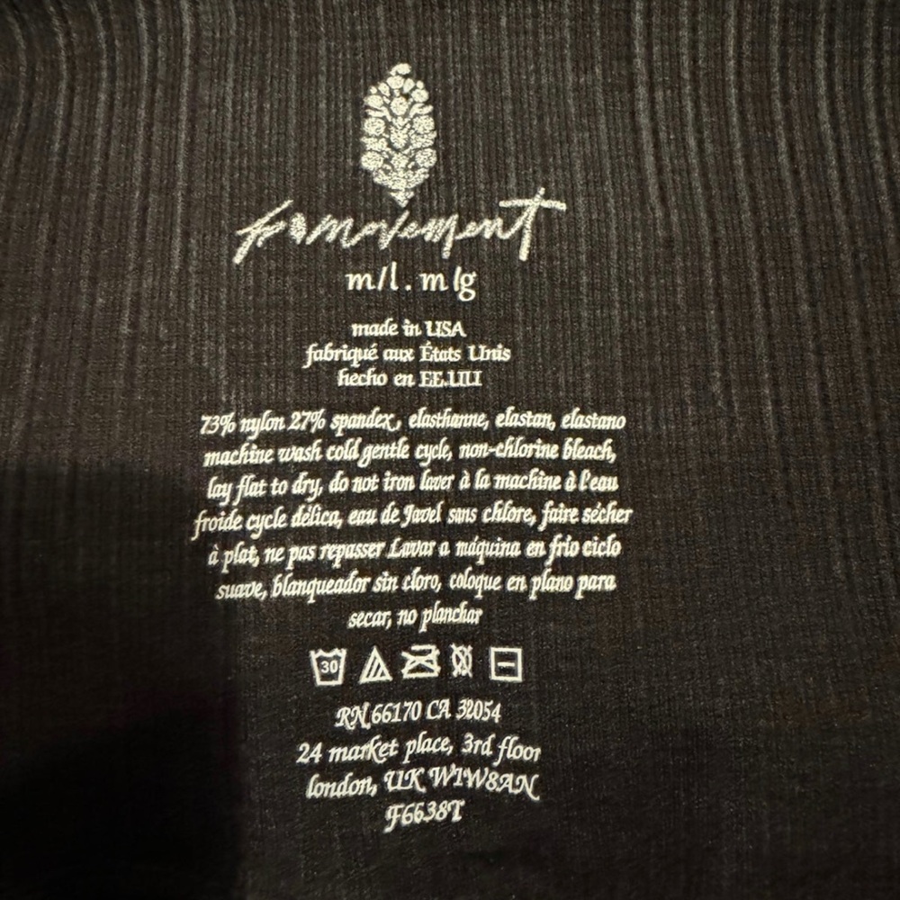 FREE PEOPLE GOOD KARMA LEGGINGS SIZE M/L.. brand new!! Washed black #67 - Picture 5 of 6